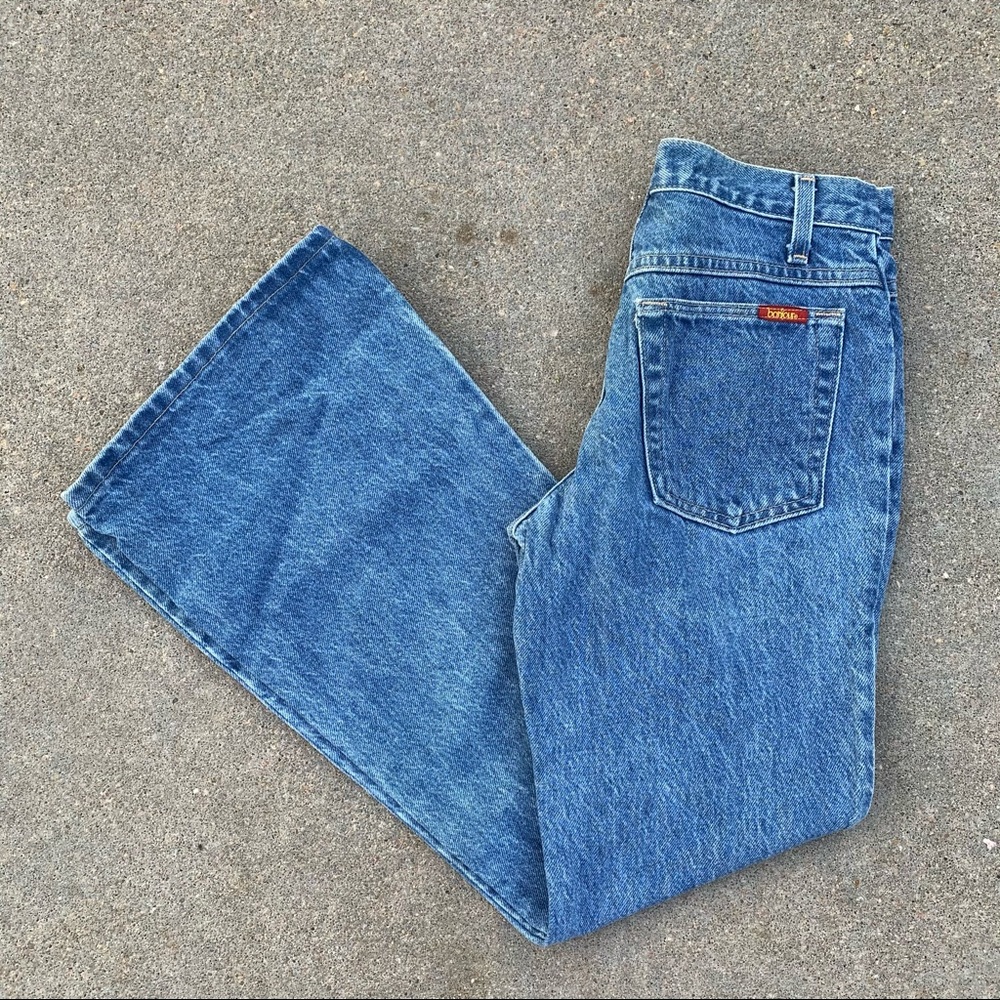 Vintage Bonjour wide flare bell leg jeans